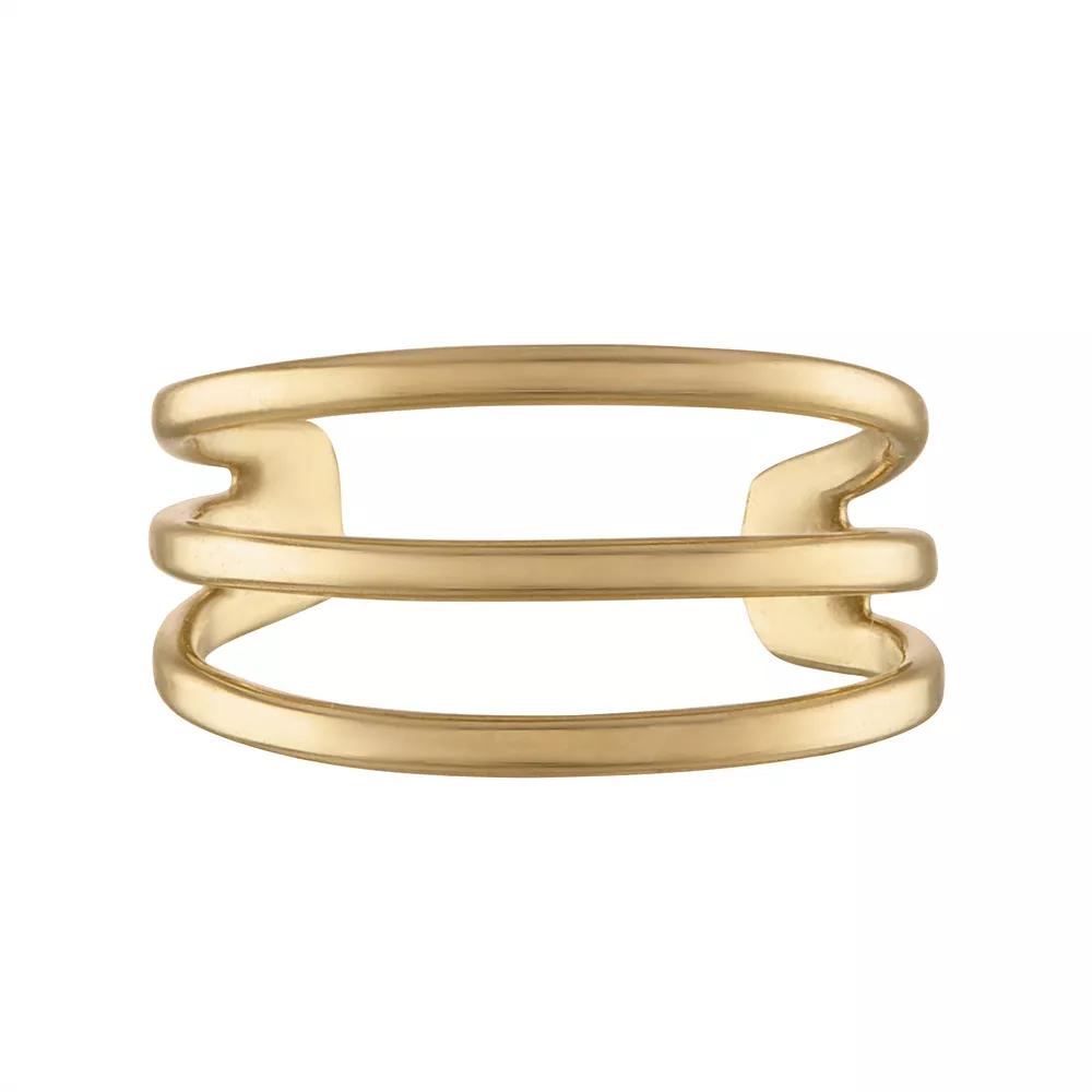 Amella Jewels 10k Gold 3-Line Ear Cuff, Women's, Yellow Product Image