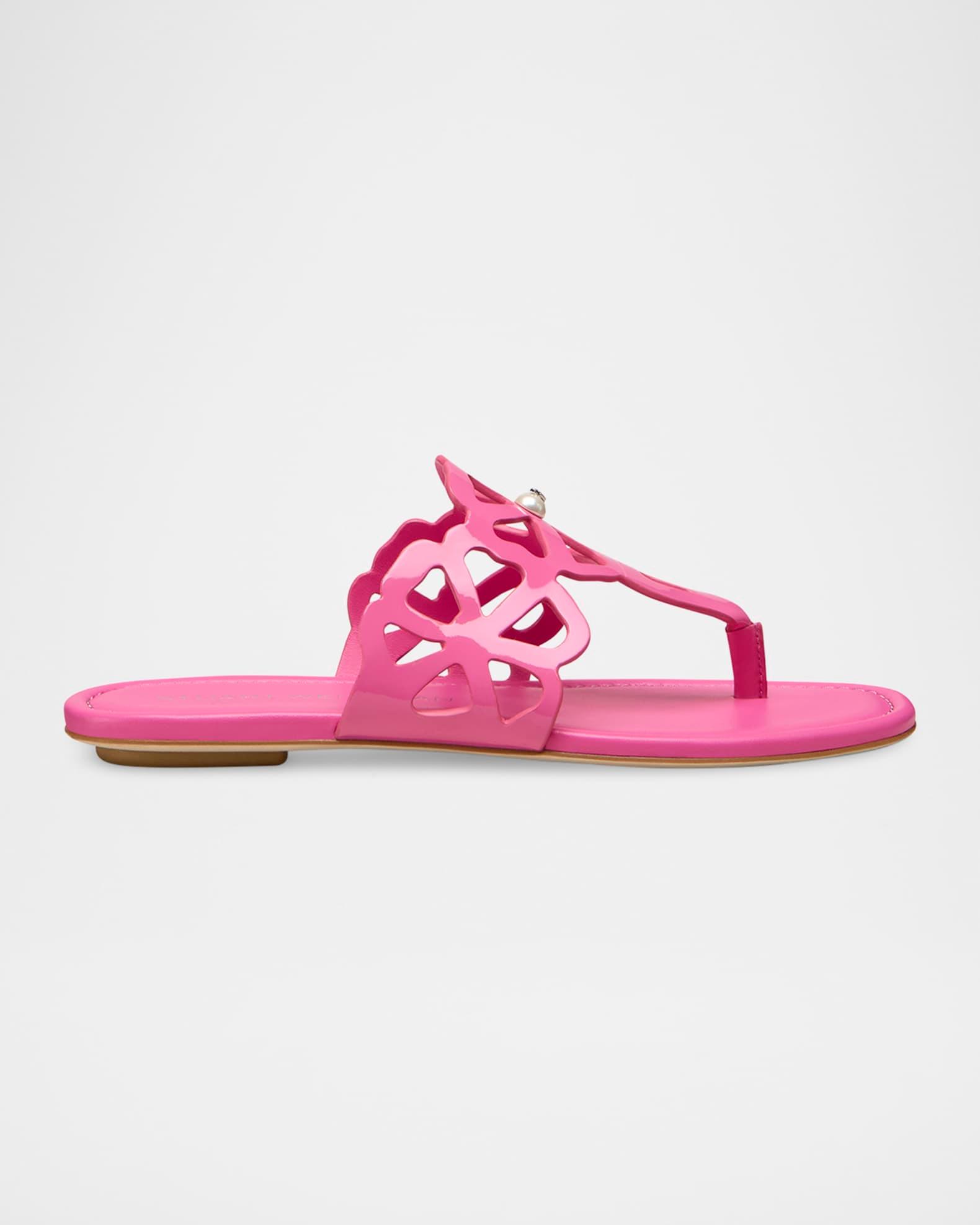 Jasmine Patent Cutout Thong Sandals Product Image