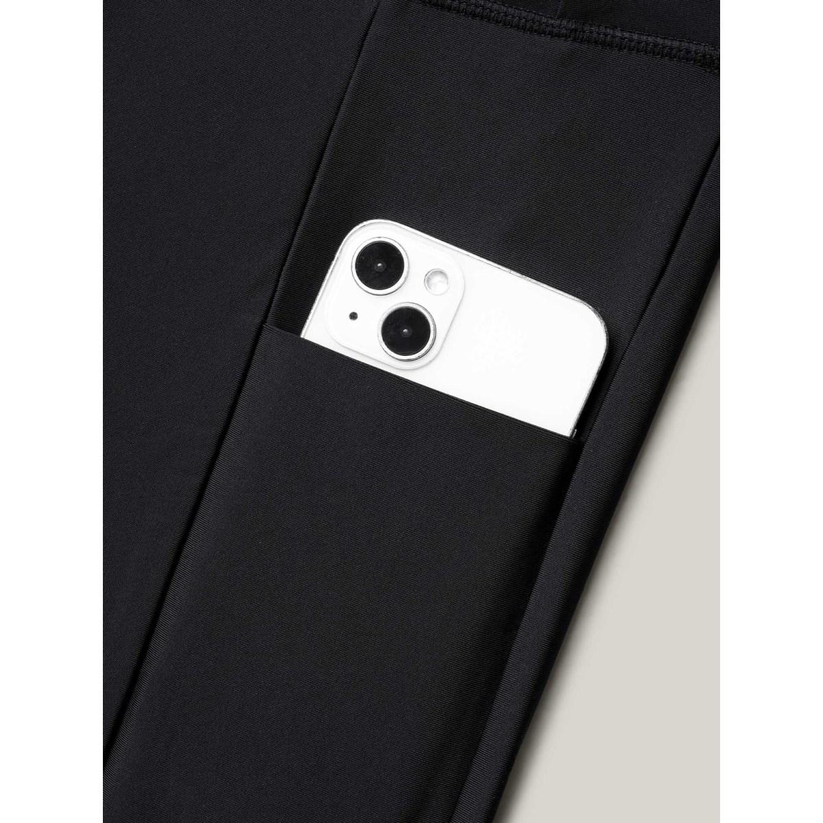 Plus Size Hips Contour Curvy Pockets Swim Bottoms Women's Swimwear Black Resort High stretch Skinny High Rise Side seam pocket Curve Swim Bottoms BloomChic 10/M Product Image