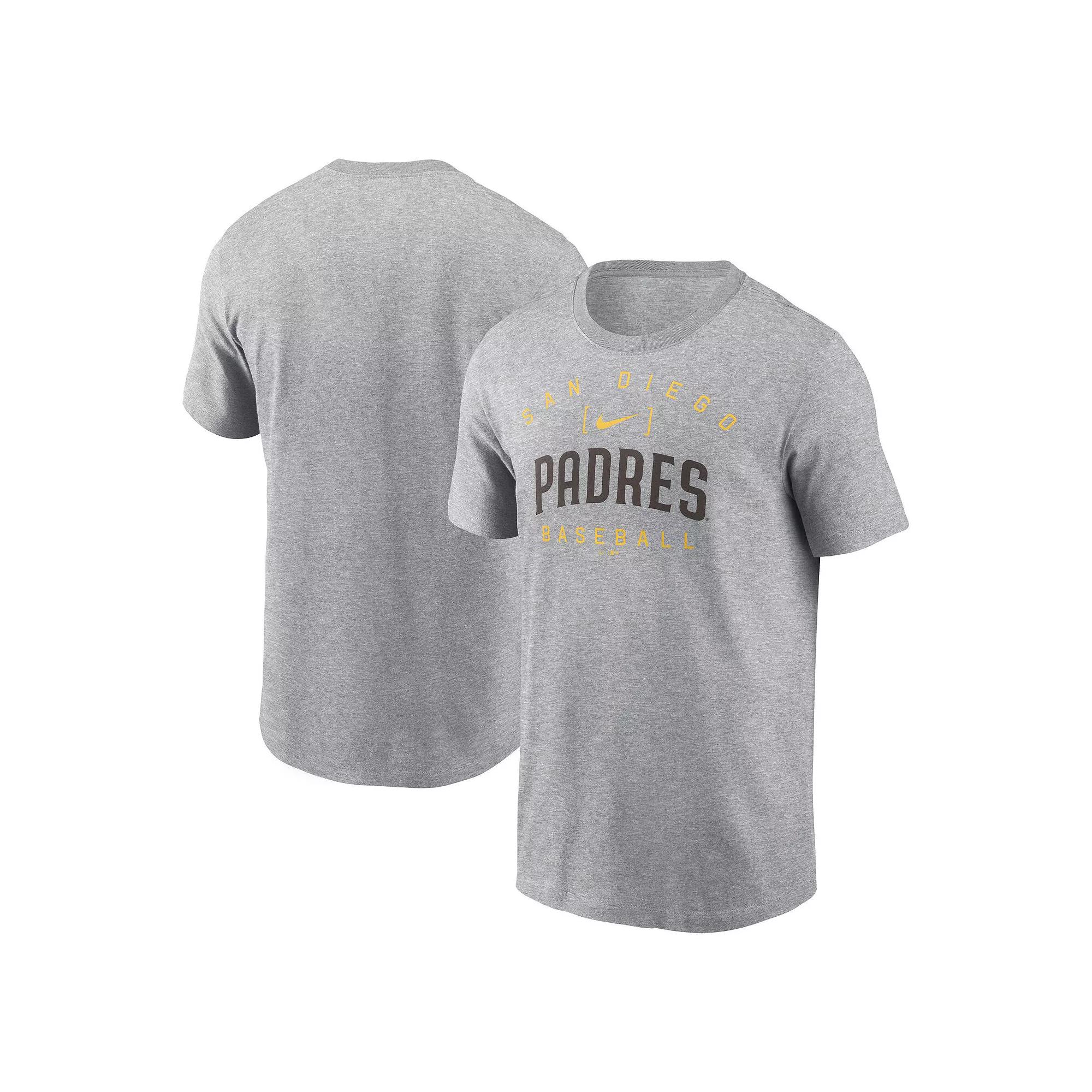 Men's Nike Heather Gray San Diego Padres Home Team Athletic Arch T-Shirt,  Product Image