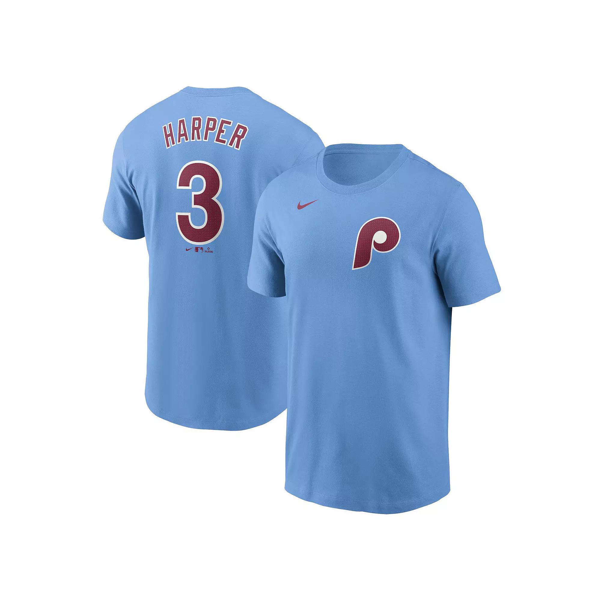 Men's Nike Trea Turner Light Blue Philadelphia Phillies Fuse Name & Number T-Shirt,  Product Image