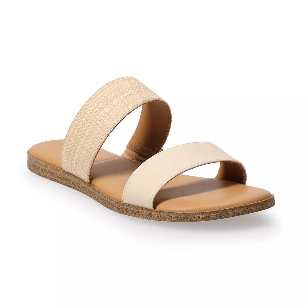 LC Lauren Conrad Sunstone Women's Slide Sandals, Size: 6, Natural Product Image