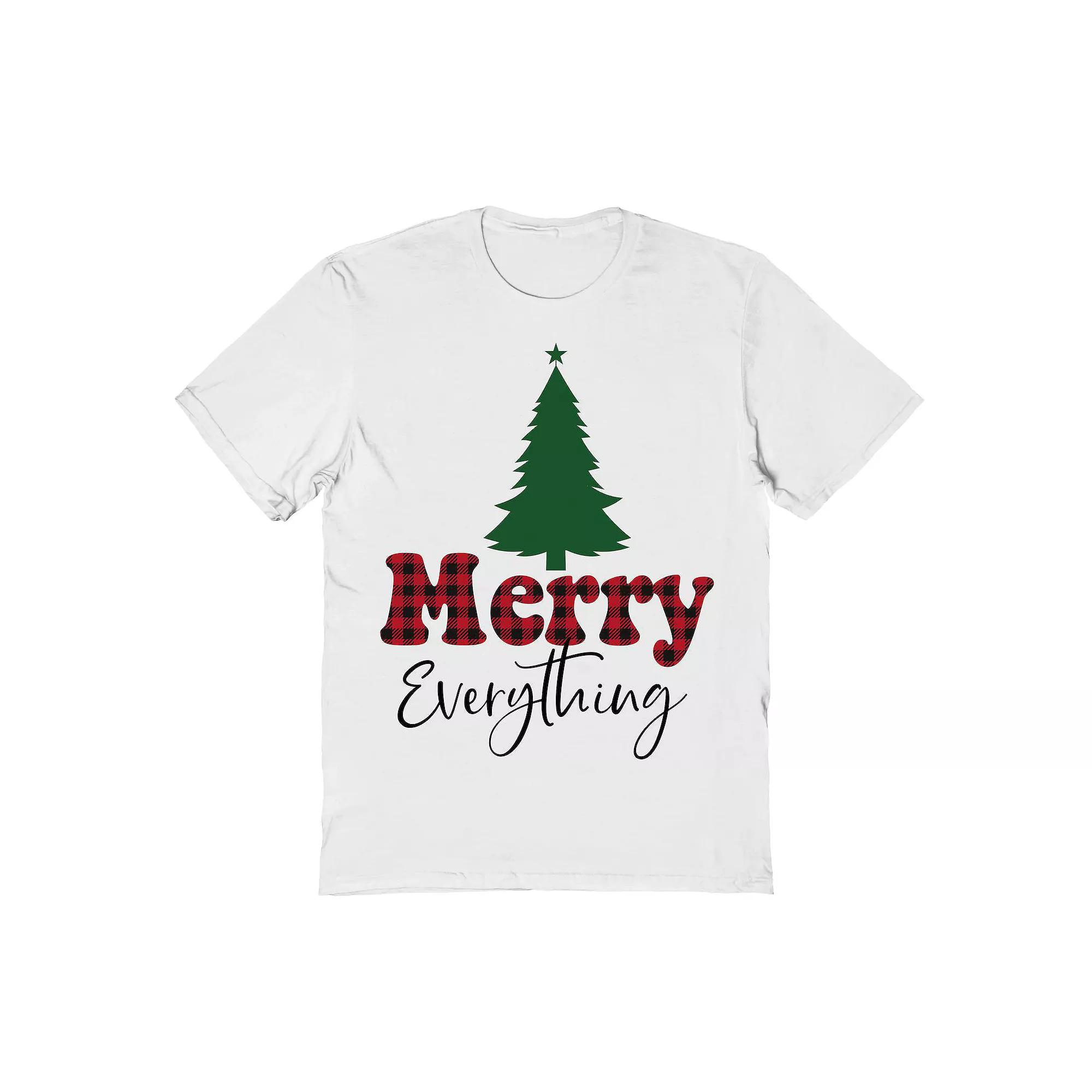 Men's Merry Everything Tree Christmas Graphic Tee, Adult Unisex,  Product Image