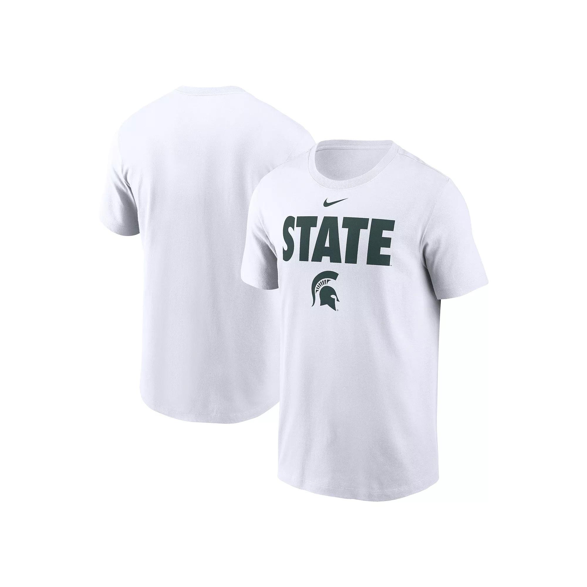 Men's Nike White Michigan State Spartans Local Ultimate Chant T-Shirt, Size: Large Product Image