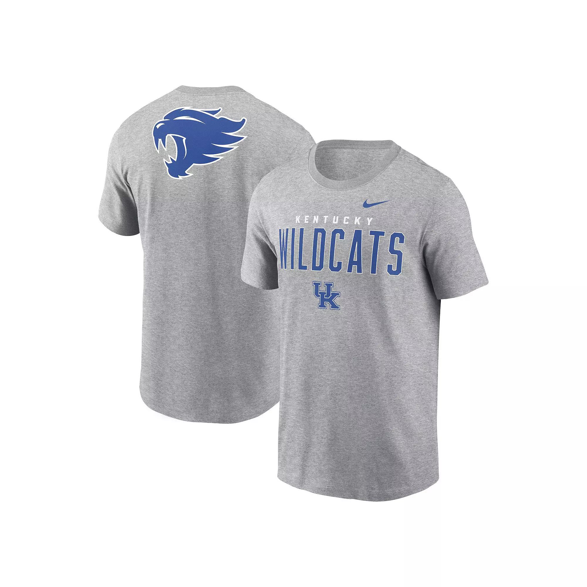 Men's Nike Heather Gray Kentucky Wildcats Campus 2-Hit Primary Mascot T-Shirt,  Product Image