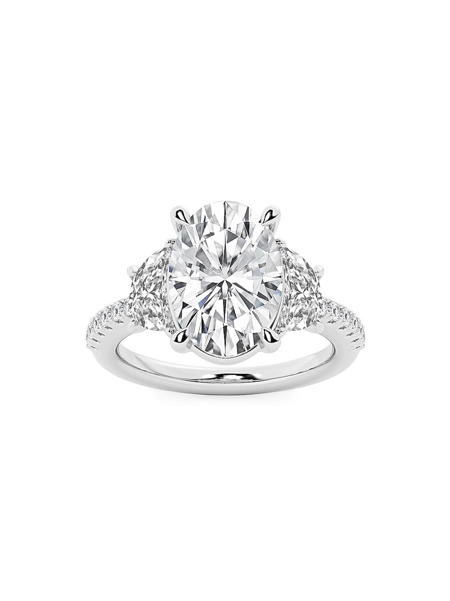 Womens 14K White Gold & Oval Lab-Grown Diamond Ring/2.75-7.00 TCW Product Image