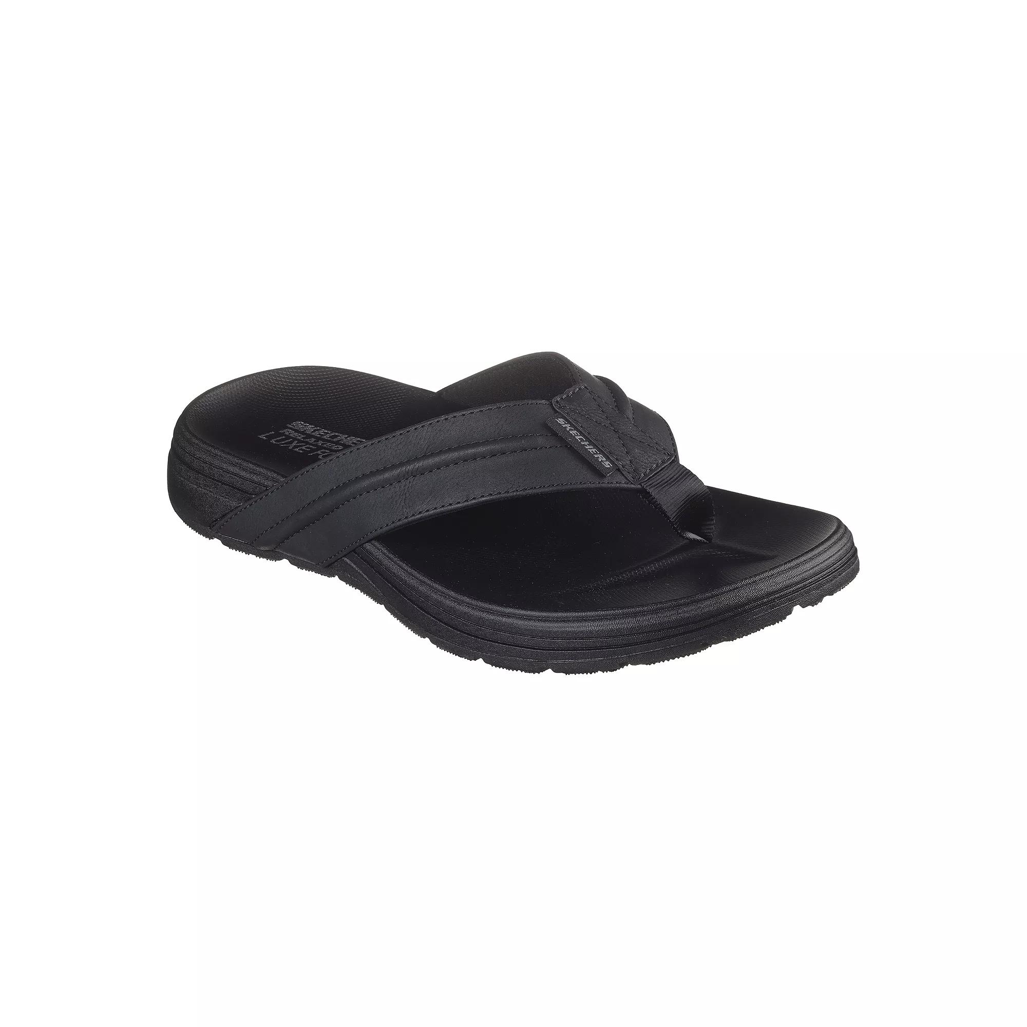 Skechers® Patino Marlee Men's Thong Sandals, Size: 7, Black Product Image