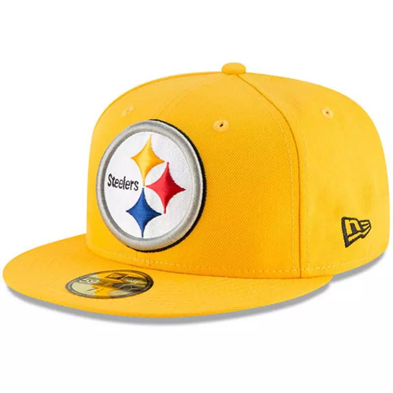 Men's New Era Gold Pittsburgh Steelers Omaha 59FIFTY Fitted Hat,  Product Image