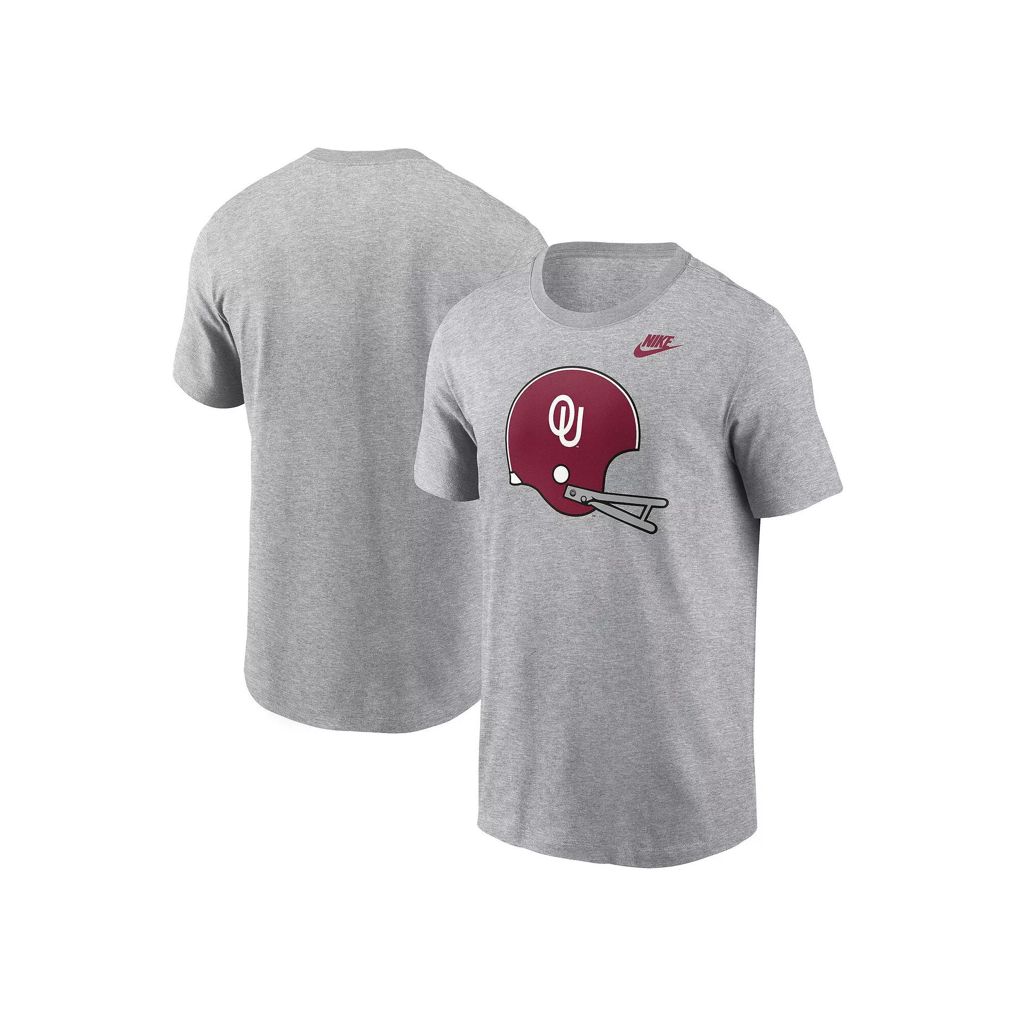 Men's Nike Heather Gray Oklahoma Sooners Legacy Helmet T-Shirt,  Product Image