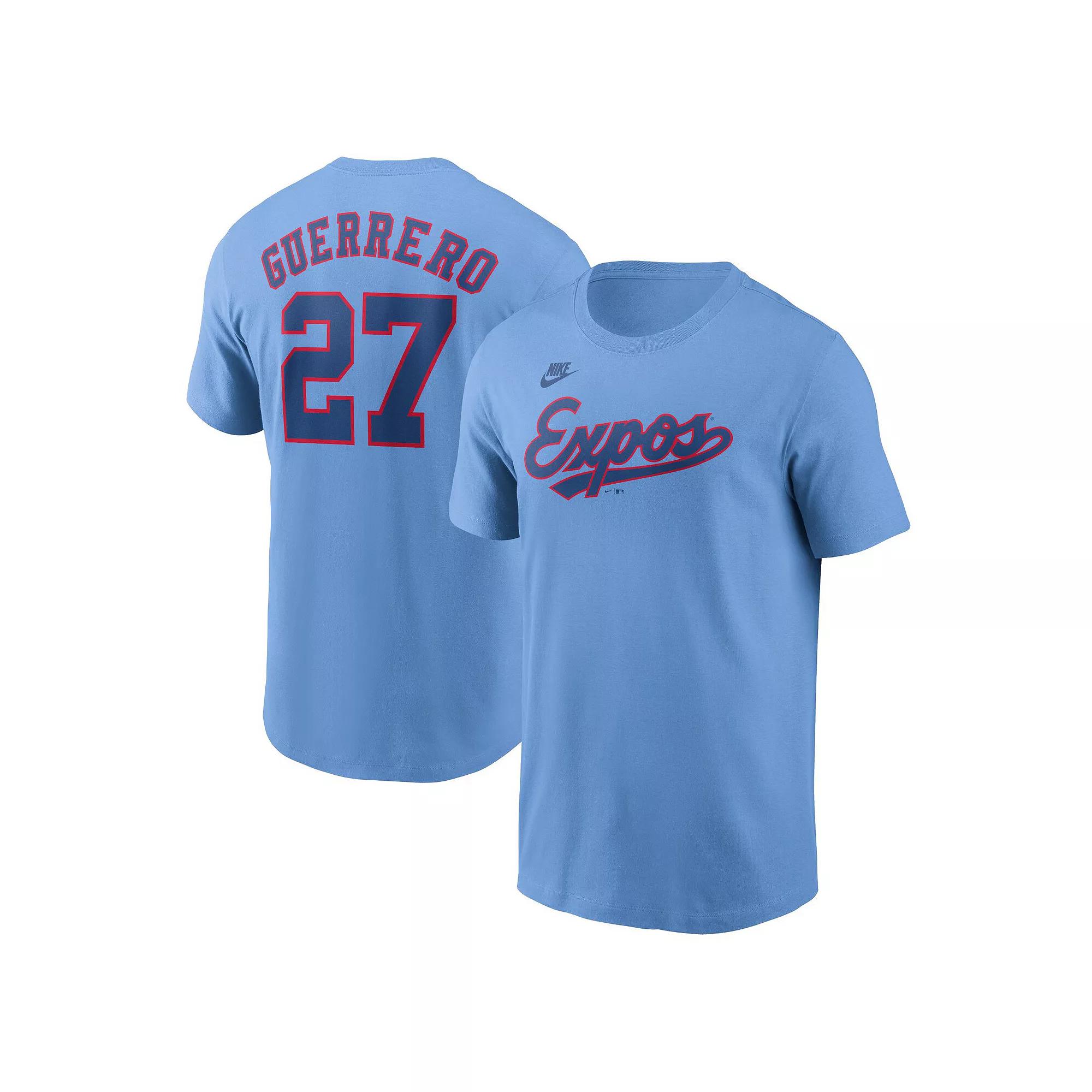 Men's Nike Vladimir Guerrero Powder Blue Montreal Expos Cooperstown Collection Fuse Name & Number T-Shirt,  Product Image