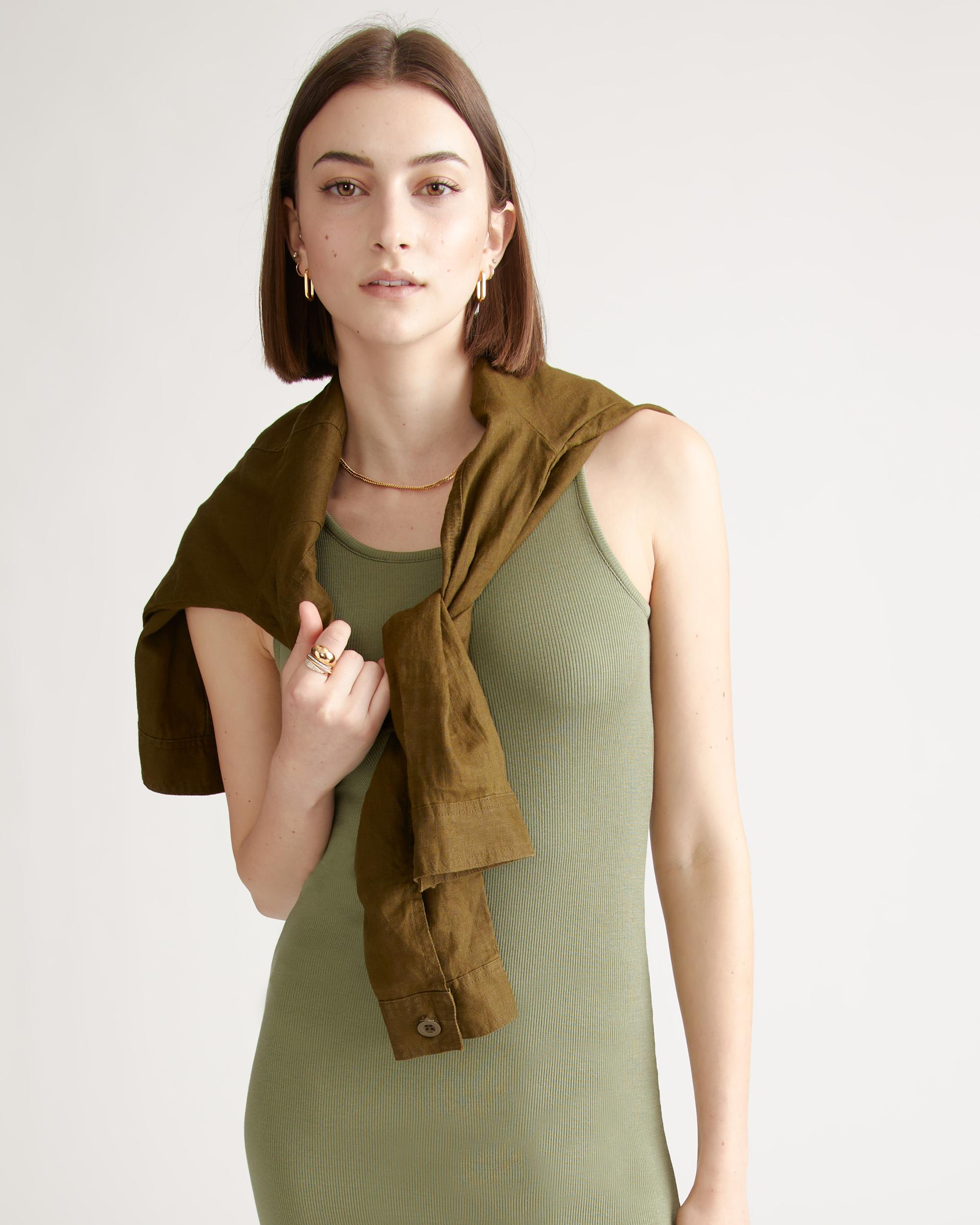 Quince | Women's Tencel Rib Knit Sleeveless Dress Product Image