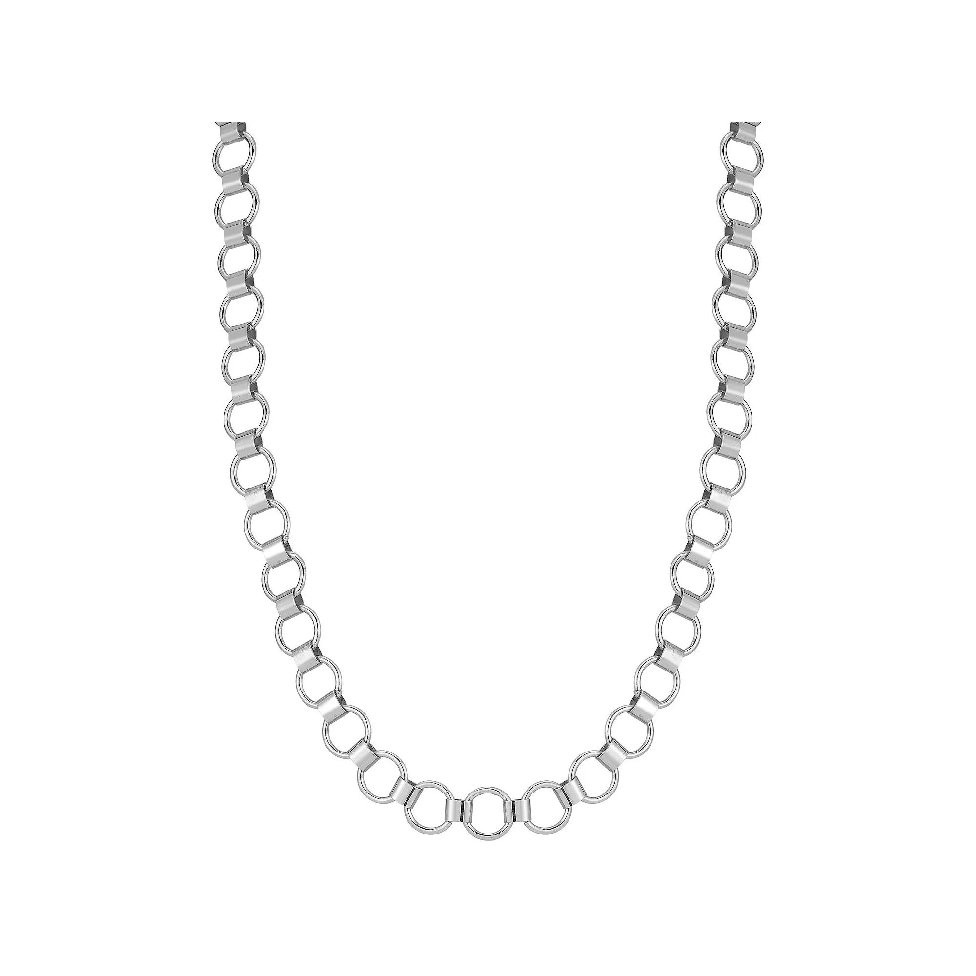 Cubic Zirconia Baguette Tennis Choker Necklace, Women's, Size: 20", Silver Tone Product Image