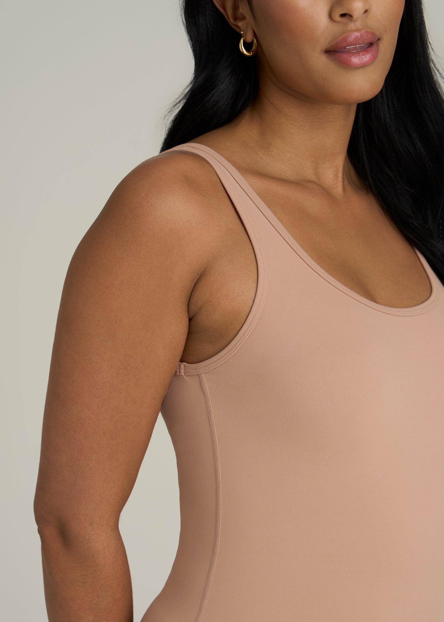 Balance Scoopneck Romper for Tall Women in Sun Tan Female Product Image