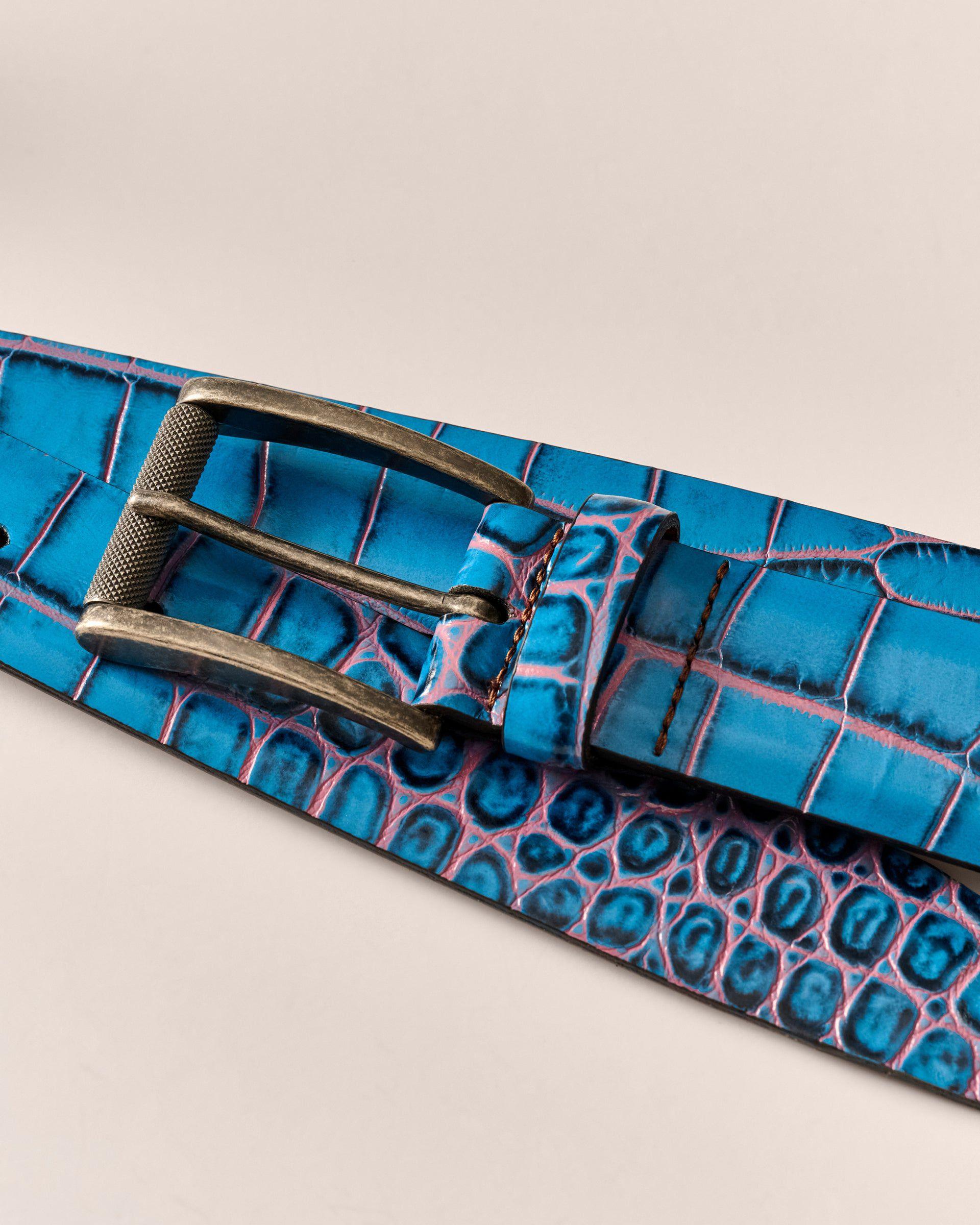 Crocco Leather Embossed Belt Male Product Image