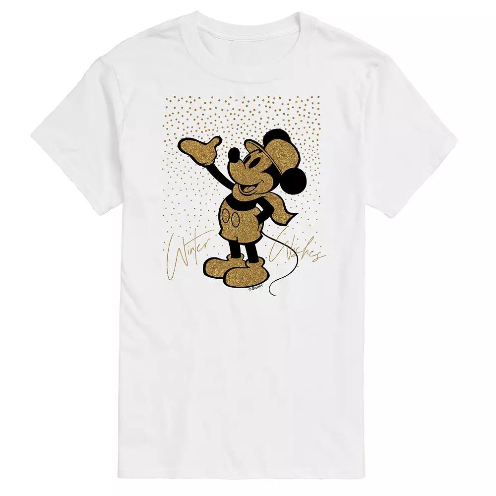 Disney's Mickey Mouse Men's Winter Wishes Graphic Tee,  Product Image
