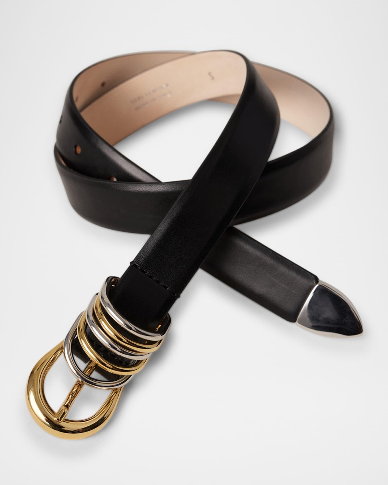 Hollyhock Mix Metal Leather Belt Product Image