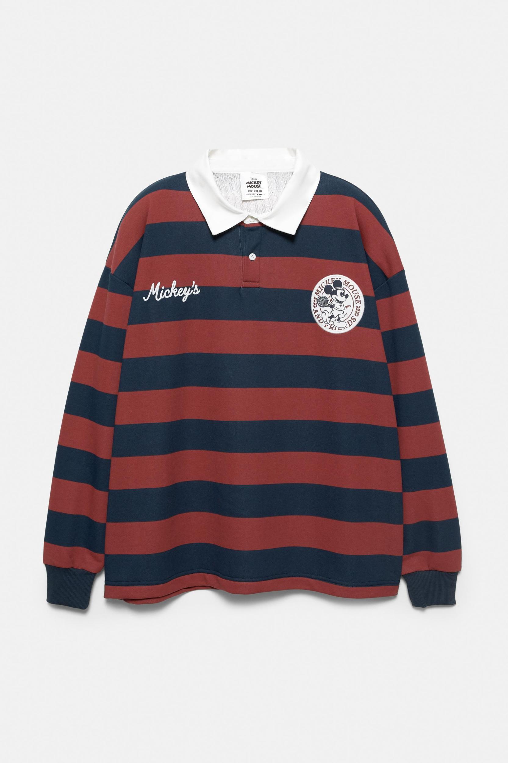 Striped Mickey Mouse polo shirt Product Image