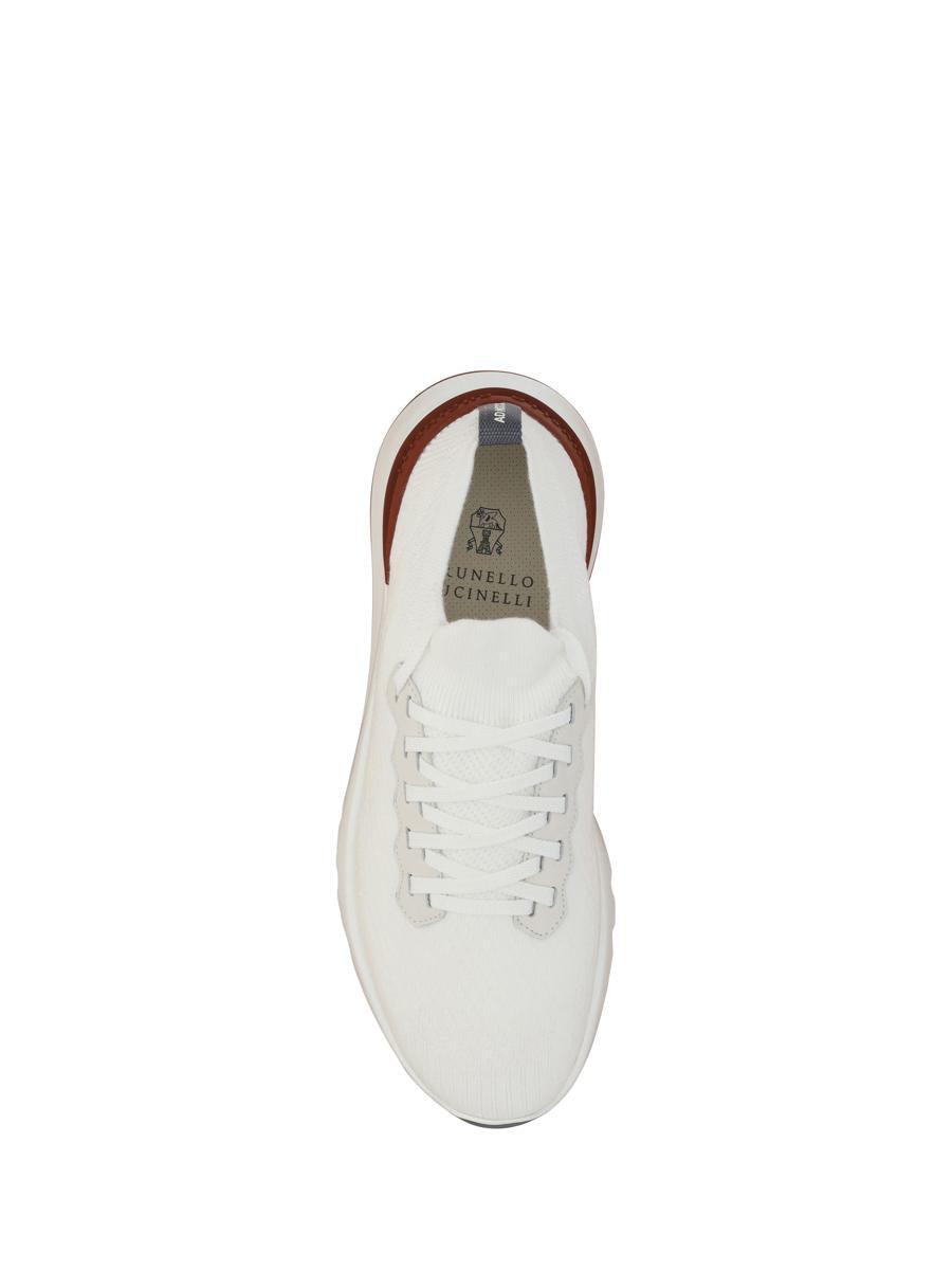 BRUNELLO CUCINELLI Cotton Knit Runners In White Product Image