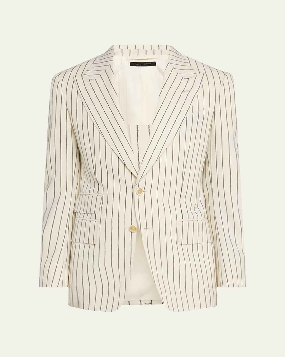 Men's Shelton Wool Pinstripe Suit Product Image