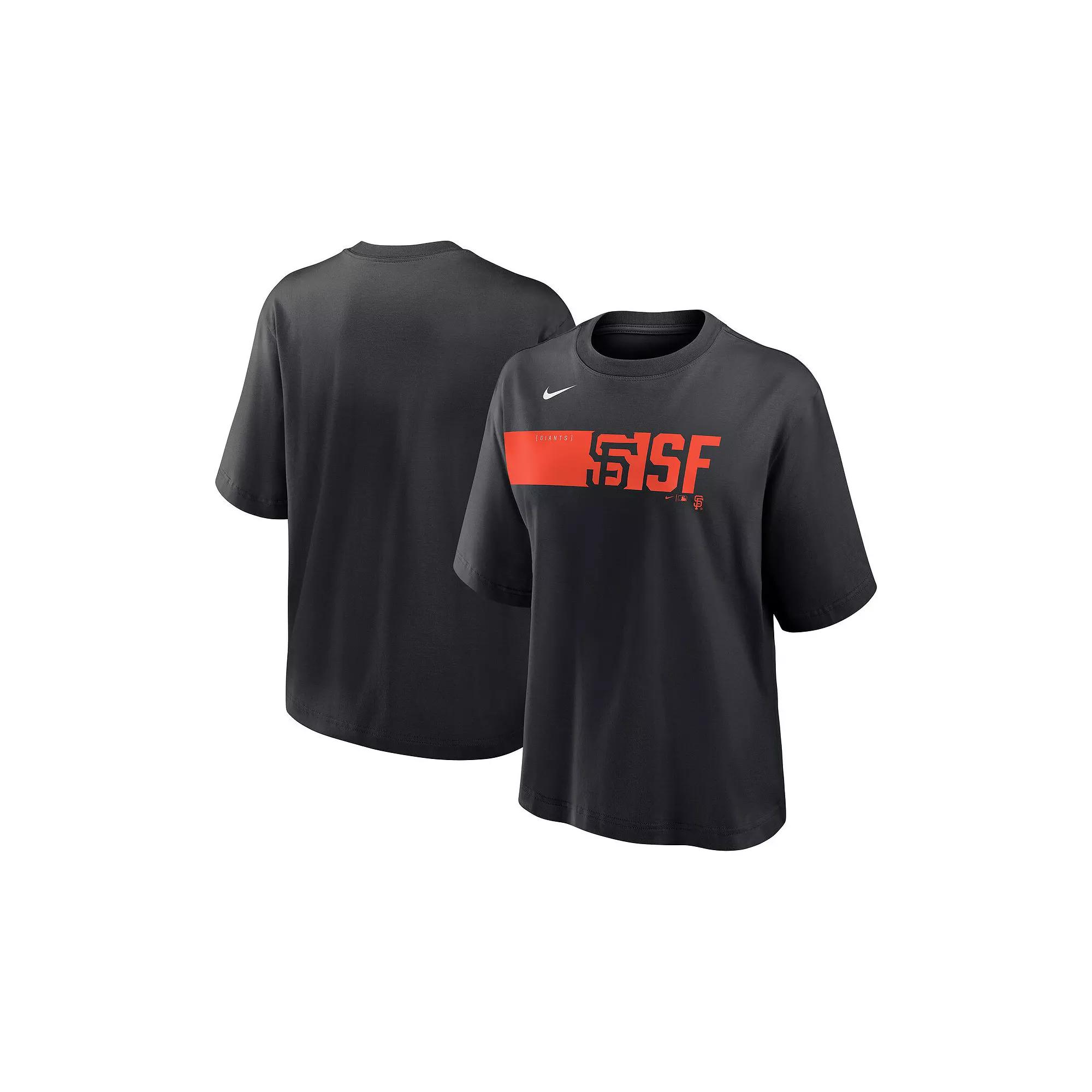 Women's Nike Black Chicago White Sox Team Knockout Boxy T-Shirt,  Product Image