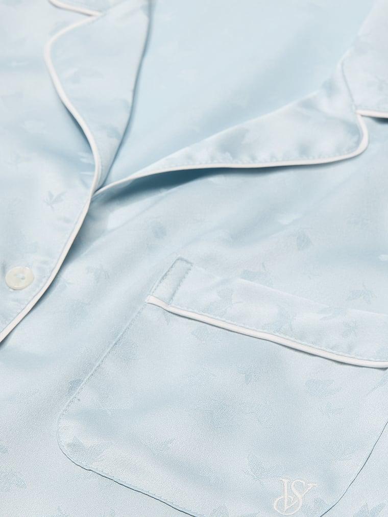 Glazed Satin Short Pajama Set Product Image