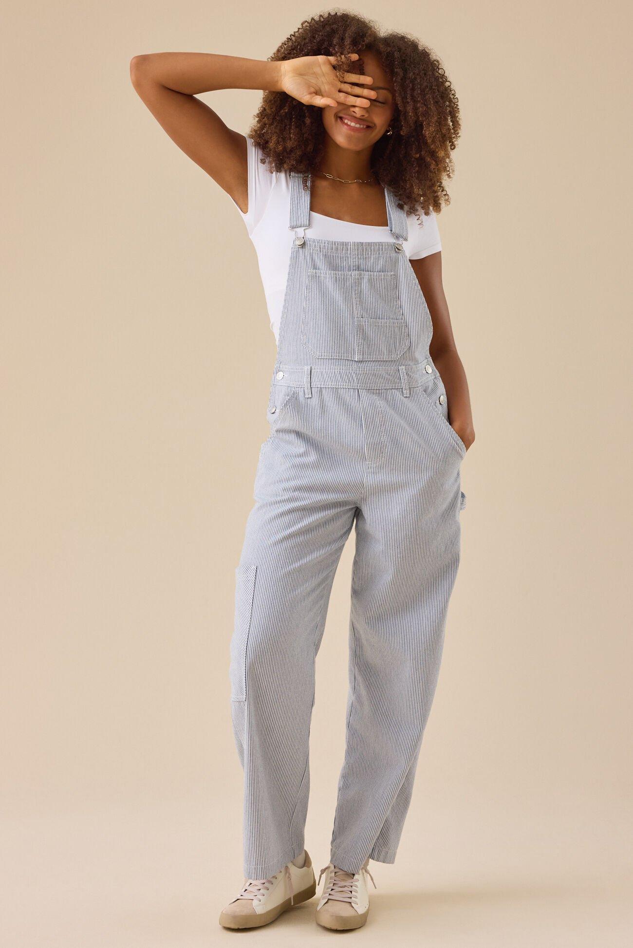 Brie Striped Overalls Product Image