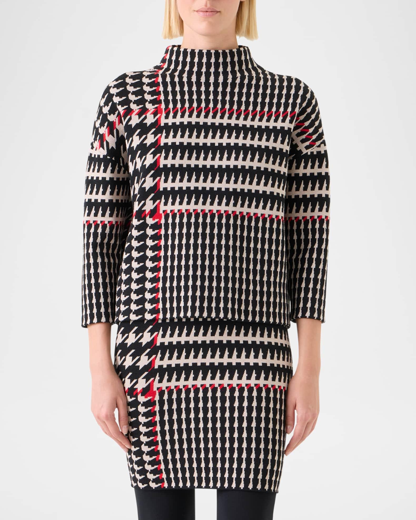 Wool-Blend Knit Jacquard Sweater Product Image