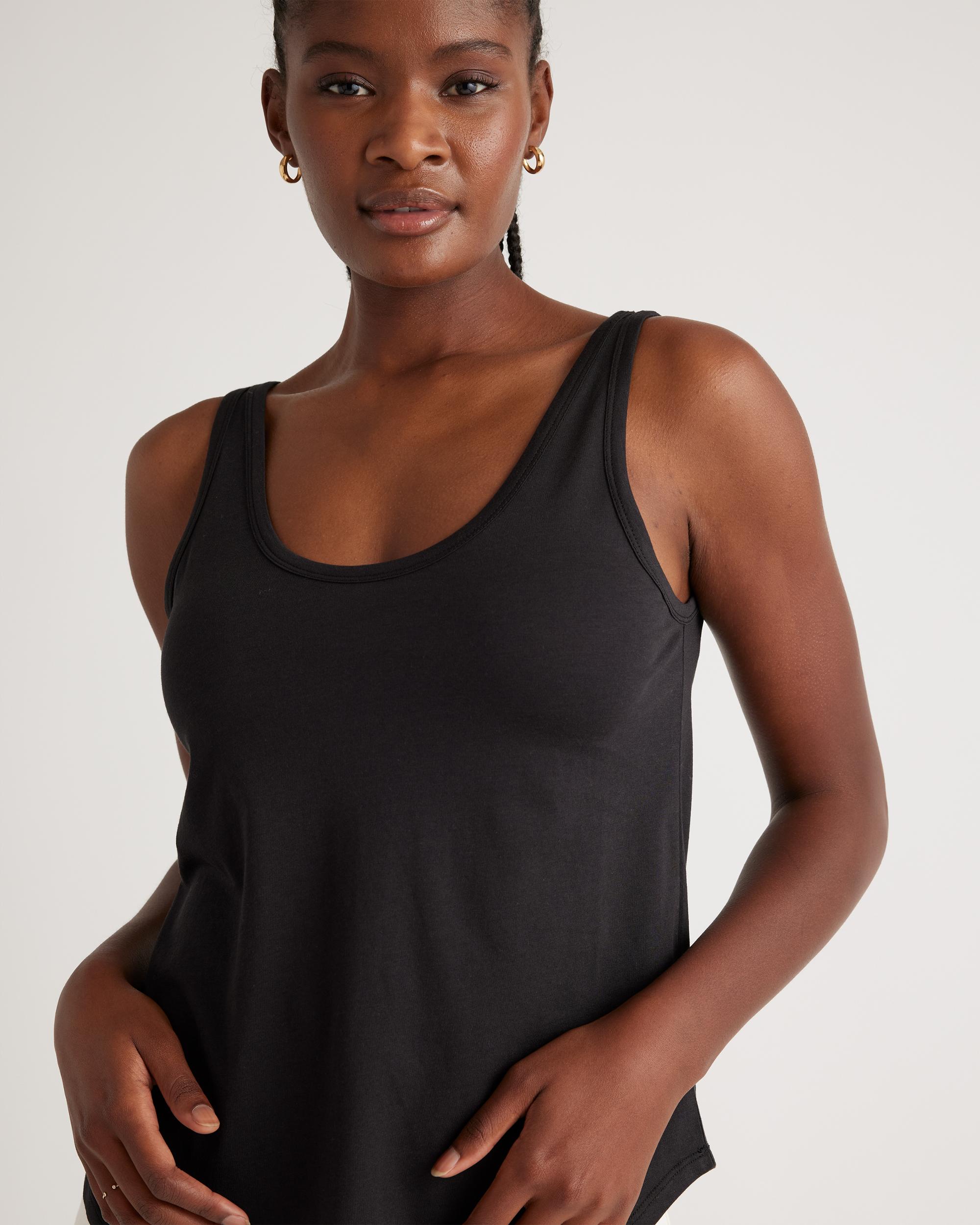 Quince | Women's Cotton Modal Double Scoop Neck Tank Top Cotton/Modal Product Image