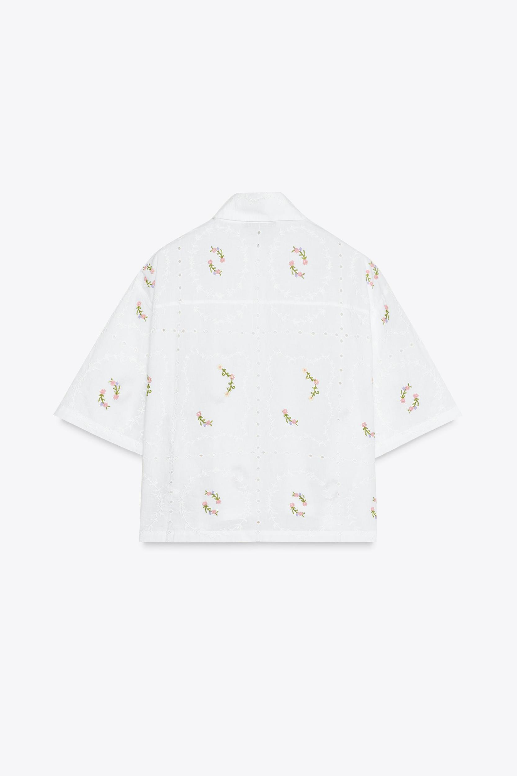EMBROIDERED FLOWER SHIRT Product Image