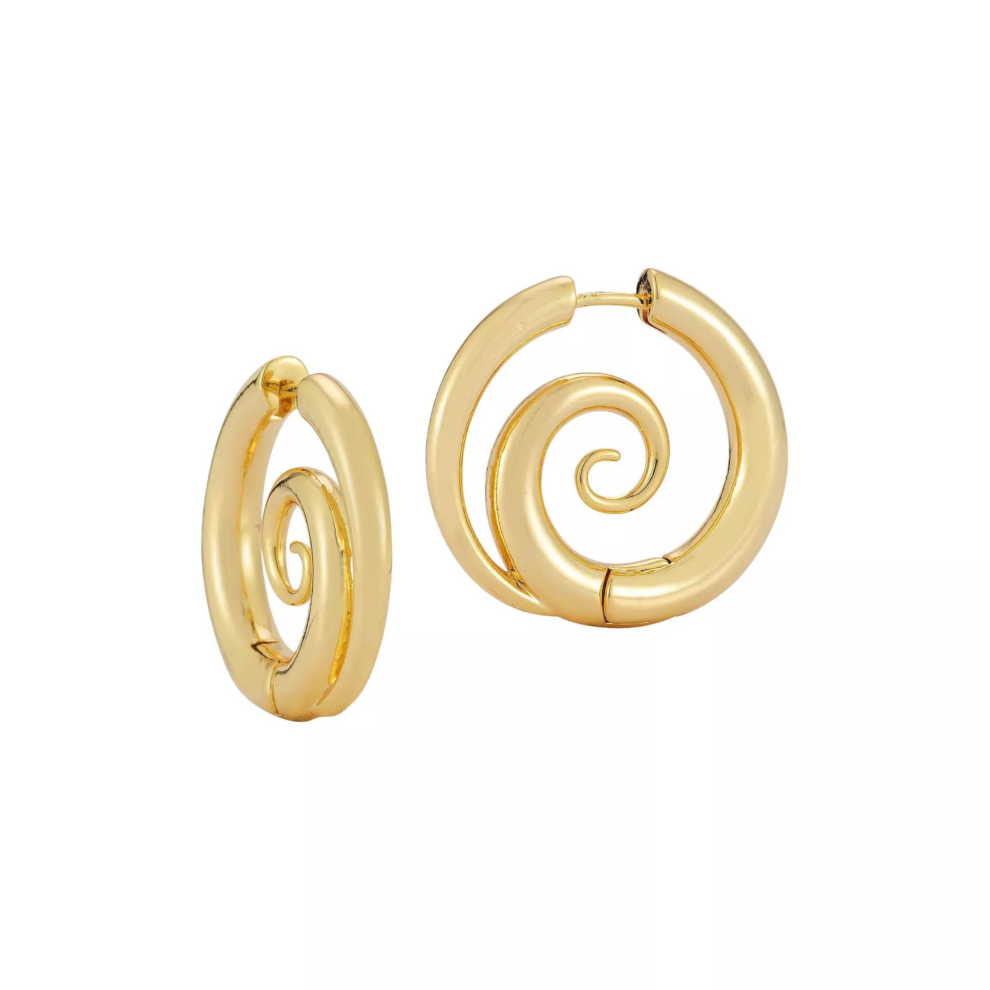 WINX Spiral Hoop Earrings, Women's, Gold Tone Product Image