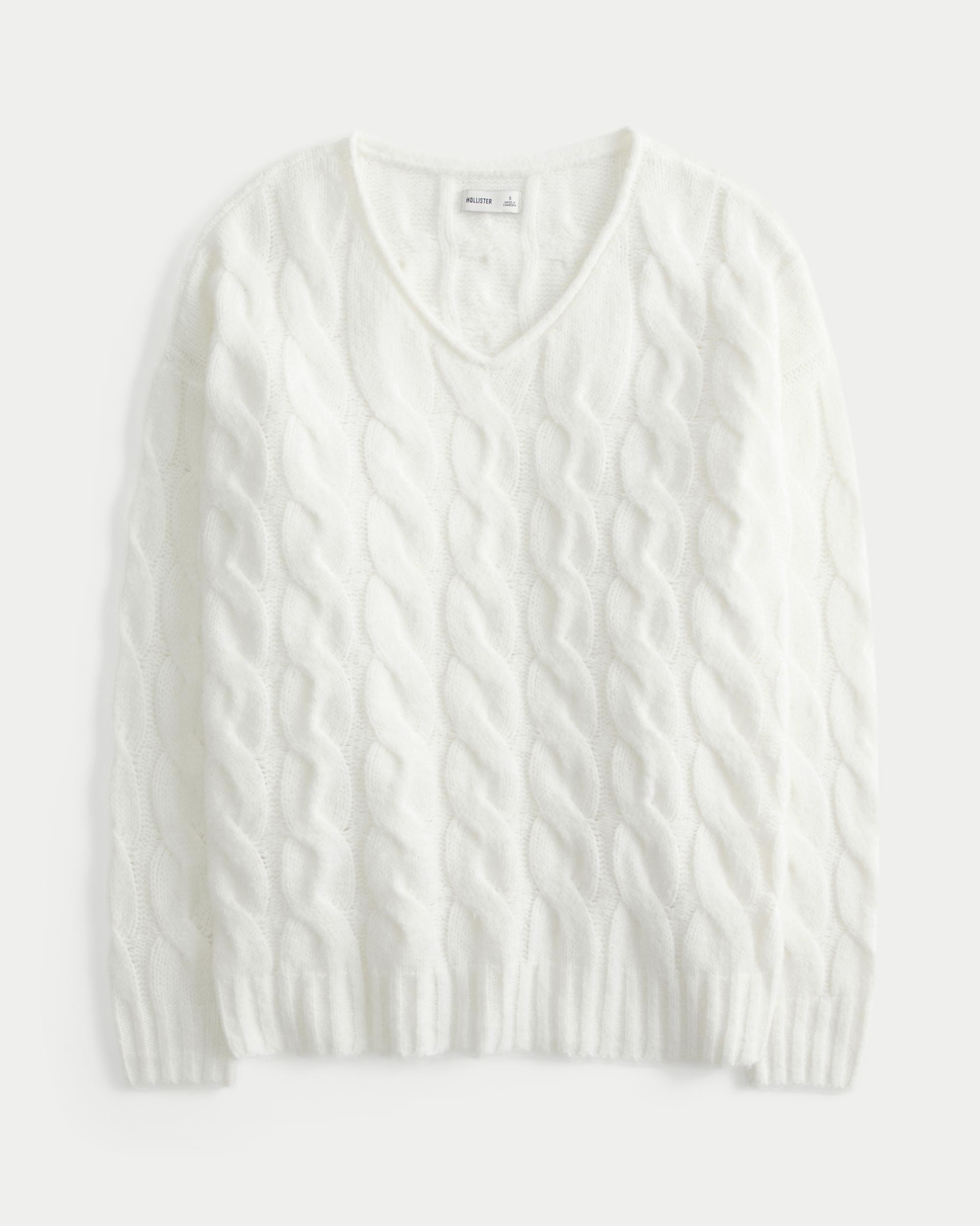 Hollister Comfy Cloud Oversized Cable-Knit Sweater Product Image