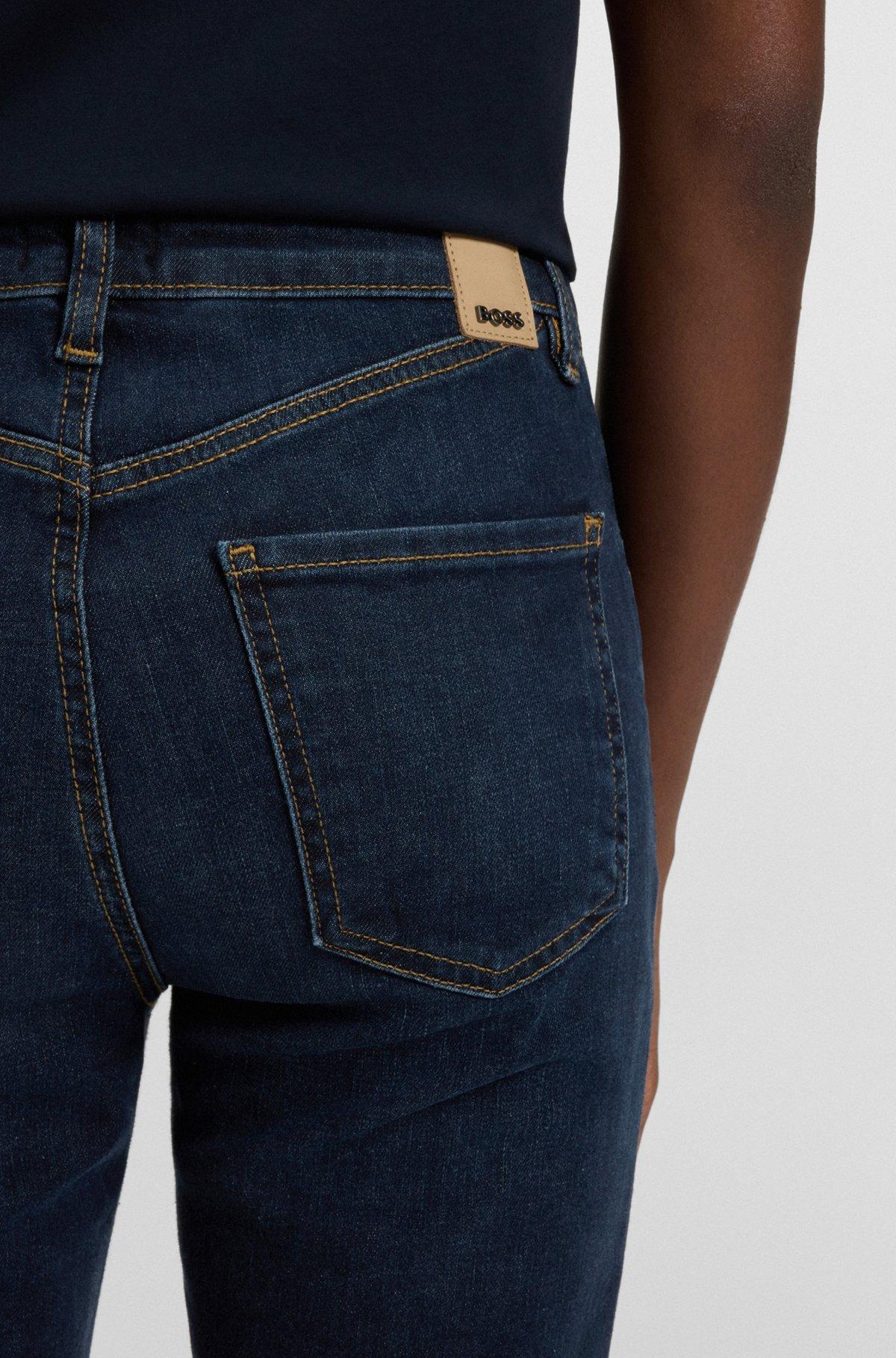 Slim-fit jeans in mid-blue stretch denim Product Image