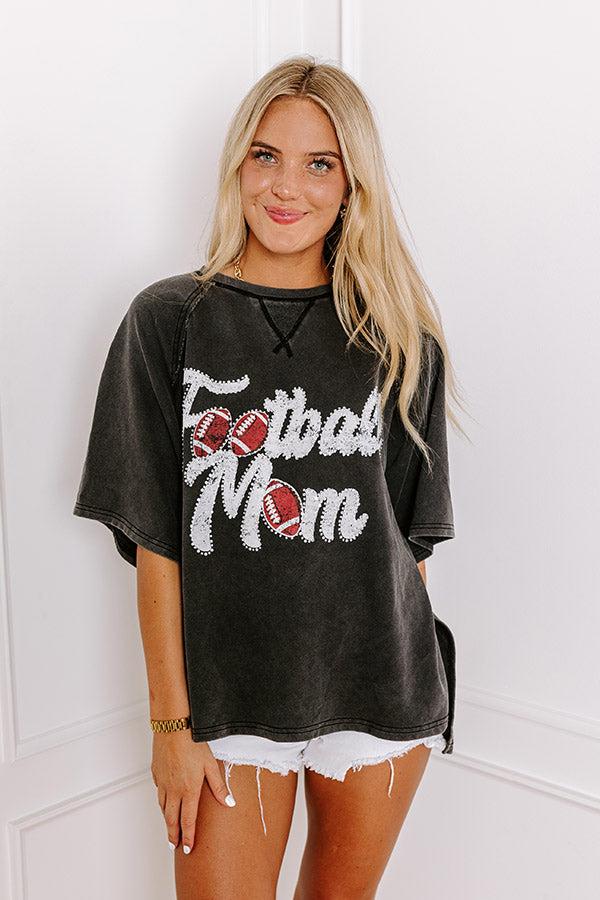 Football Mom Embellished Top Product Image