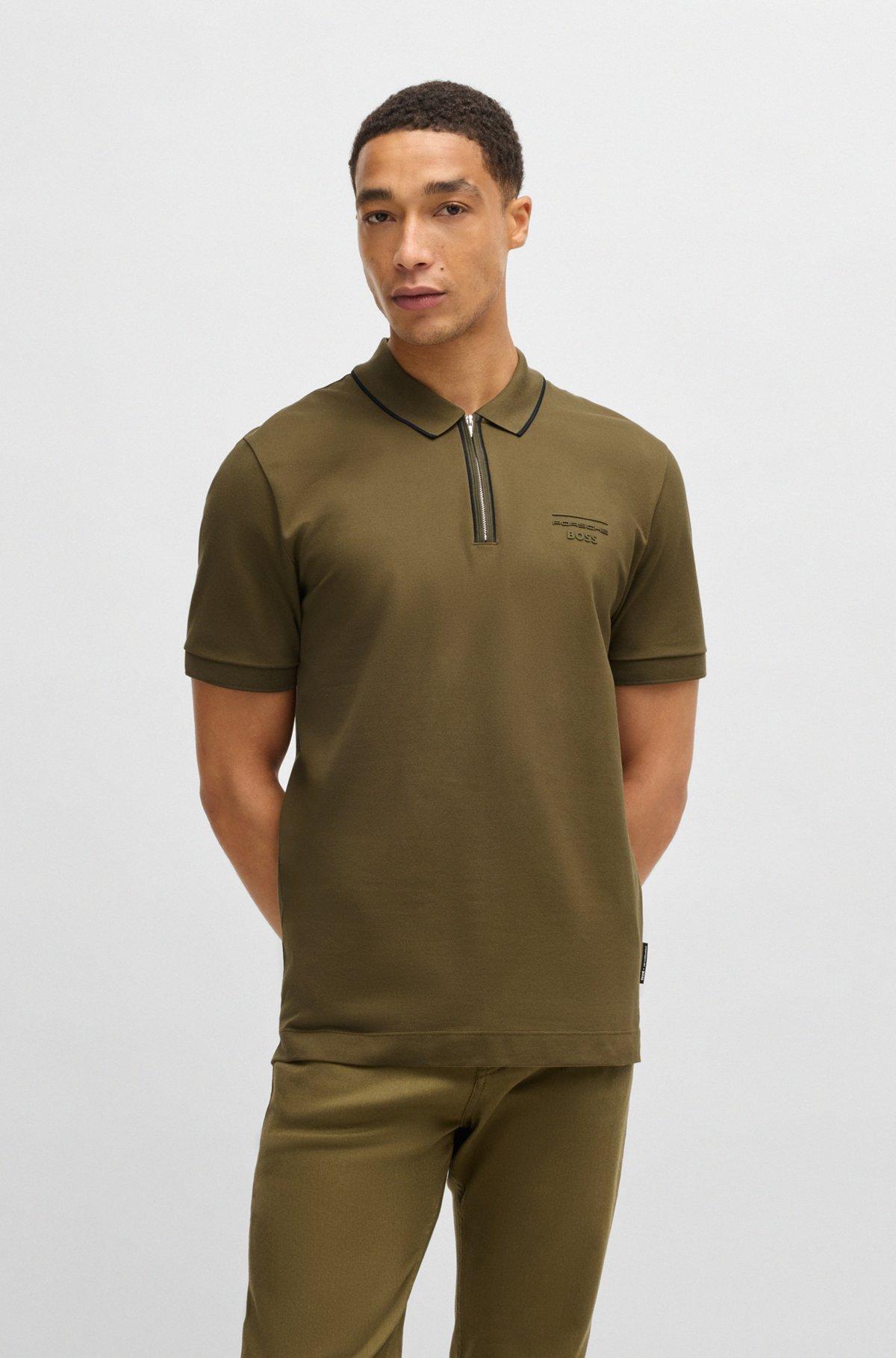 Porsche x BOSS stretch-cotton polo shirt Product Image