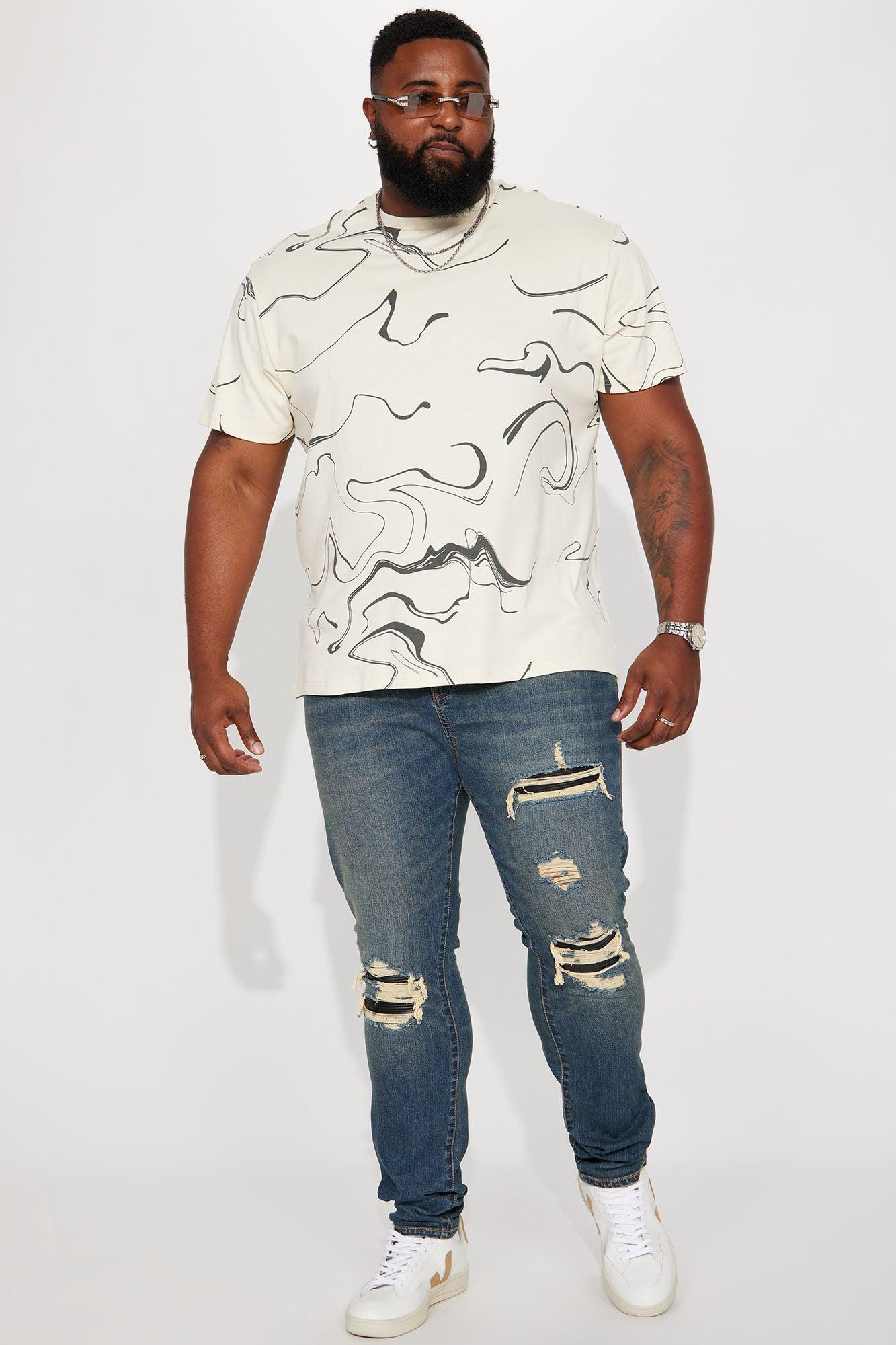 All the Marbles Short Sleeve Tee - Cream/combo Product Image