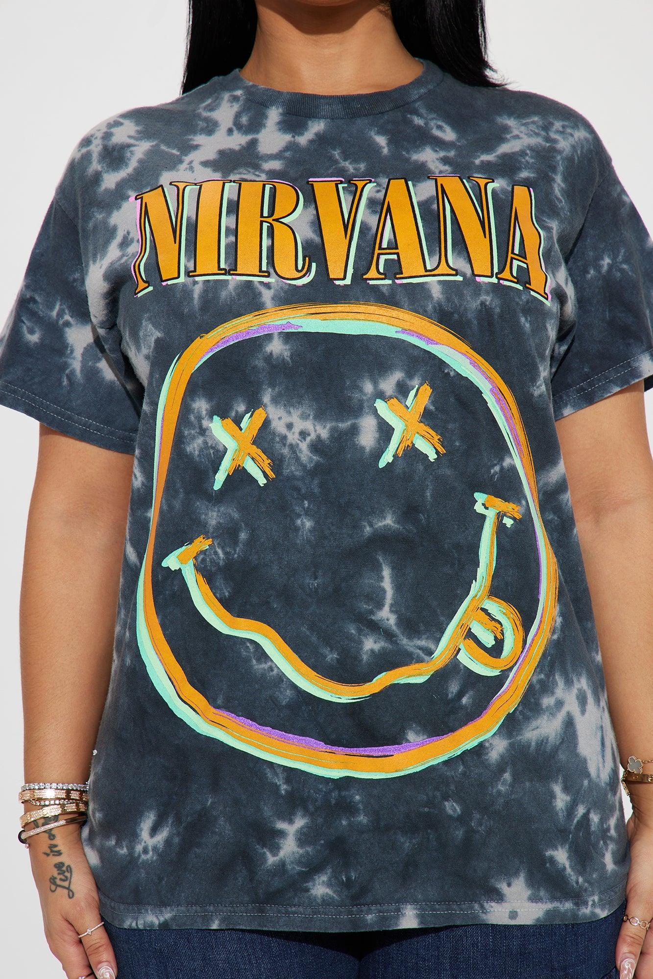 Nirvana All Smiles Tie Dye Tee - Black/combo Product Image