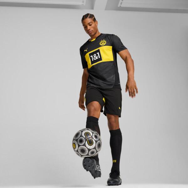 PUMA Borussia Dortmund 24/25 Men's Replica Away Soccer Jersey in Black/Faster Yellow Product Image