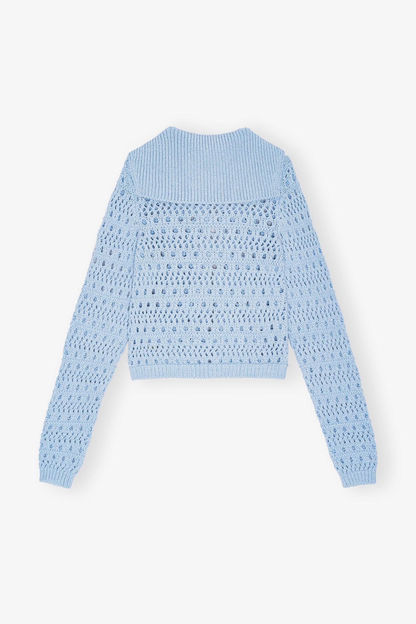 Blue Tie String Cardigan Product Image