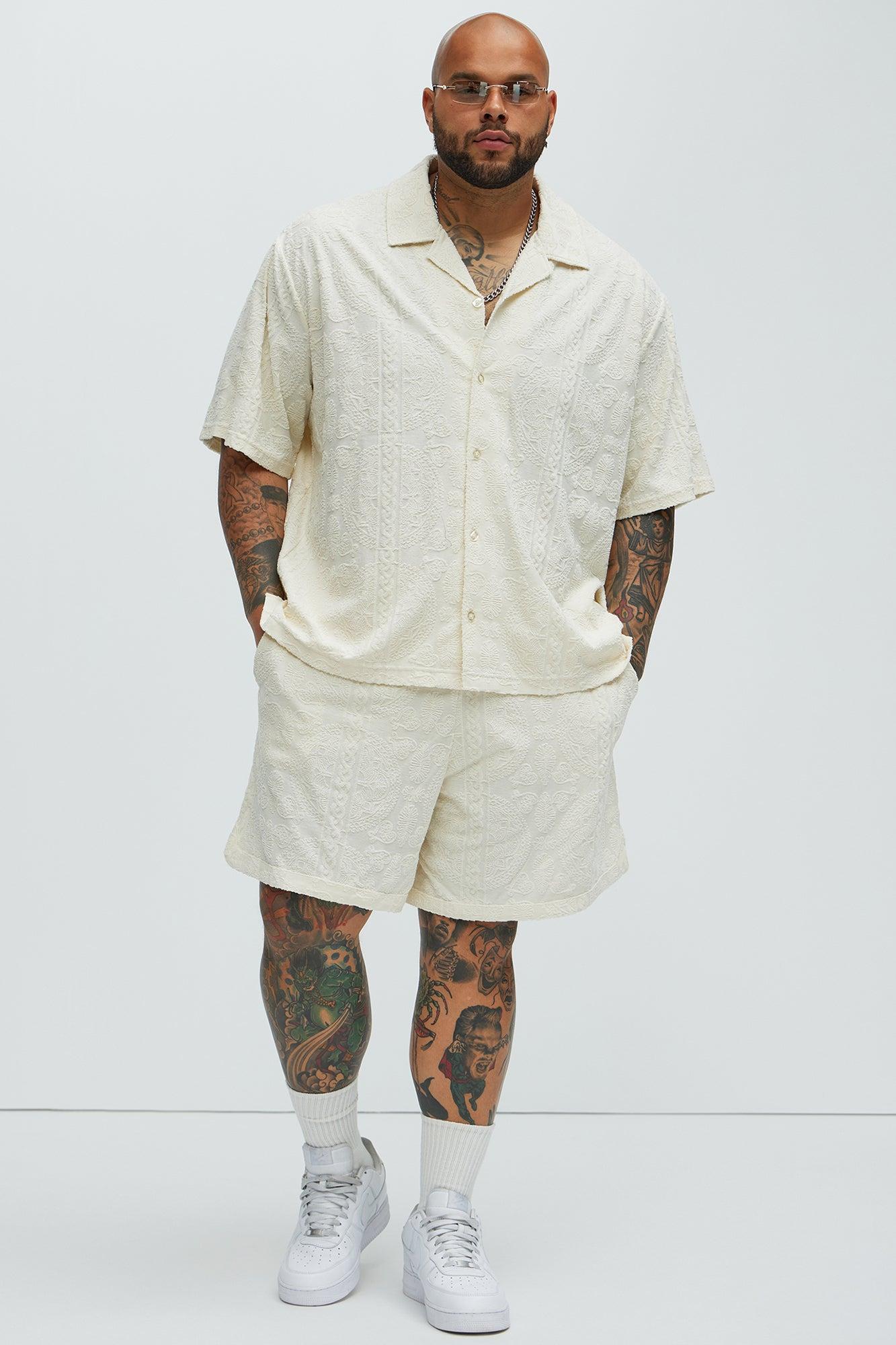 Link Textured Shirt - Cream Product Image