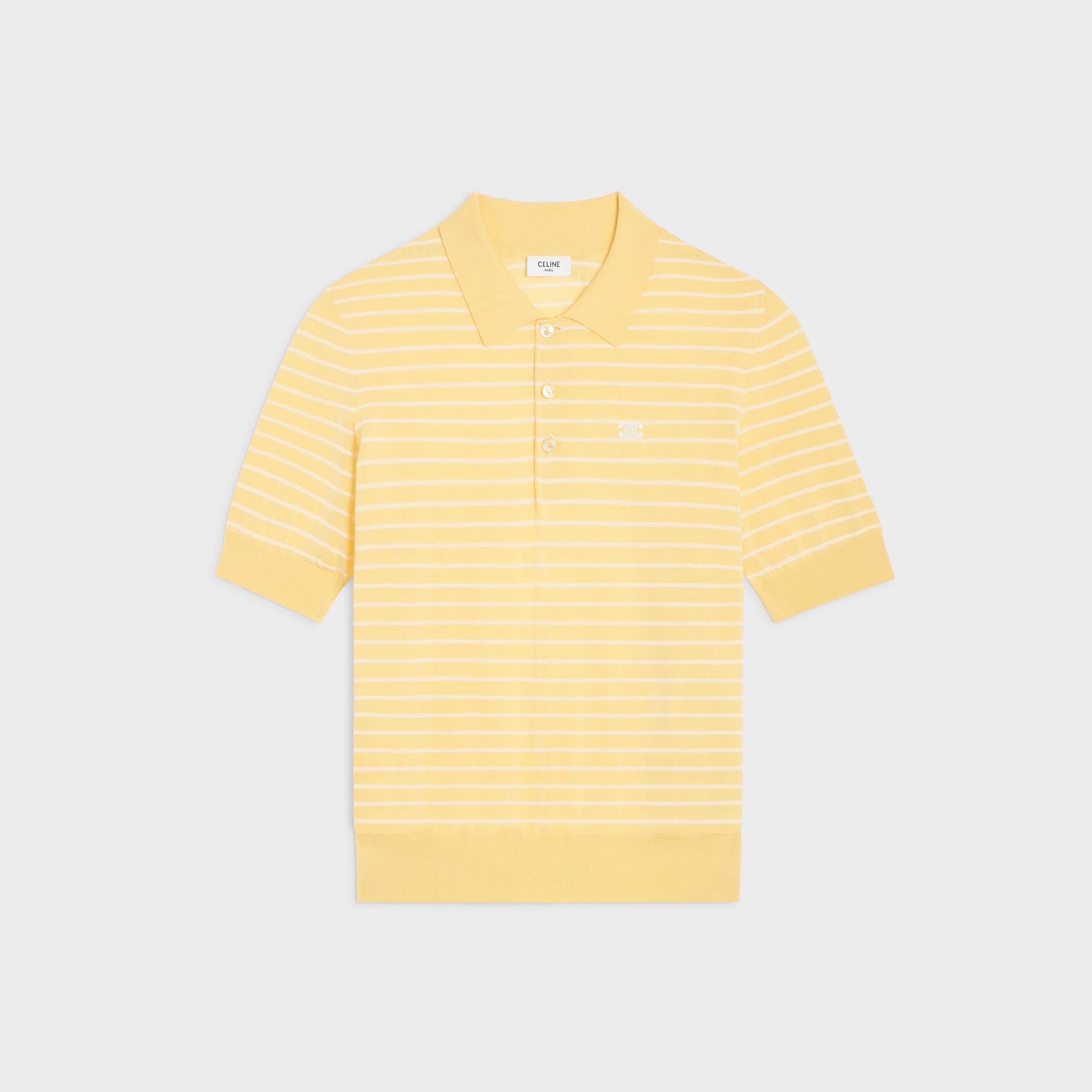 short-sleeved polo sweater IN fine cotton Product Image