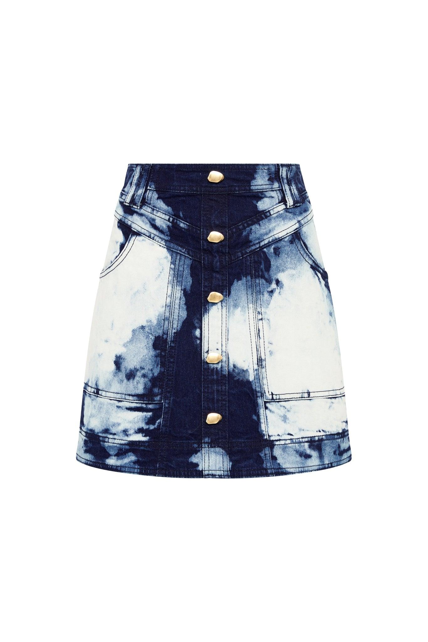 Enigma Denim Mini Skirt Product Image