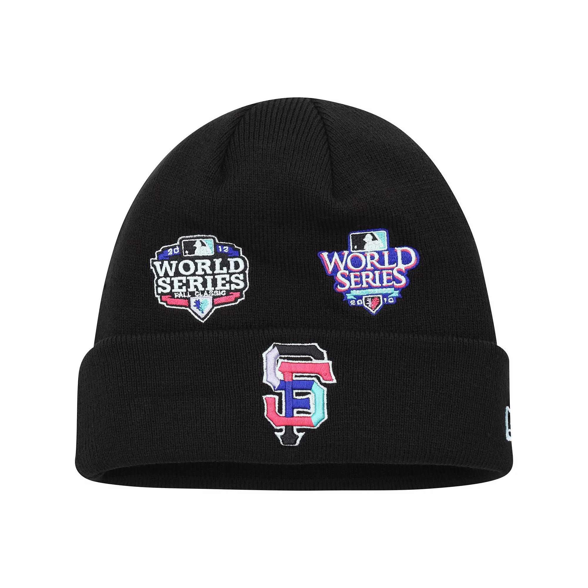 Men's New Era Black San Francisco Giants Polar Lights Cuffed Knit Hat Product Image