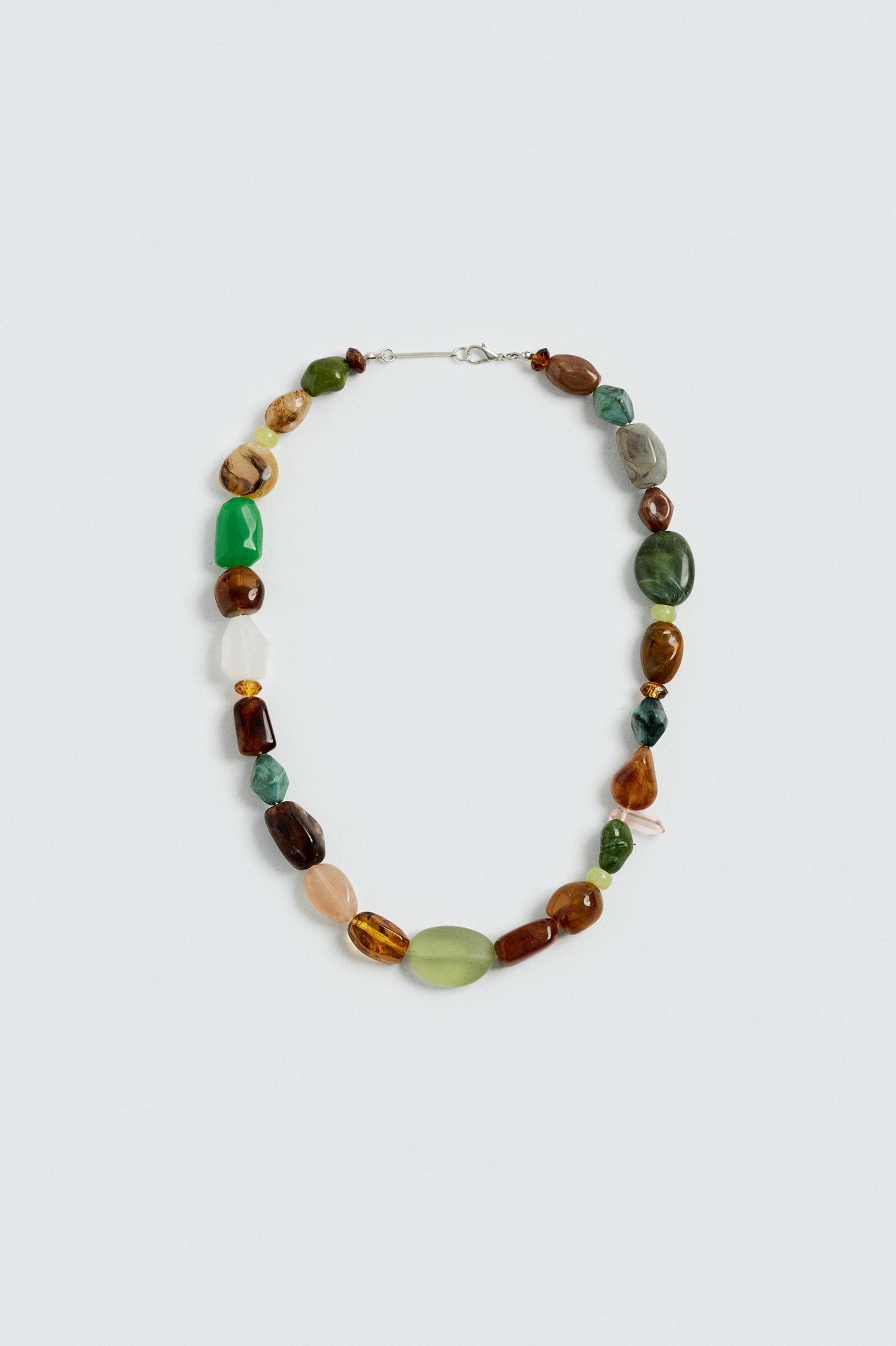 CONTRAST BEAD NECKLACE Product Image