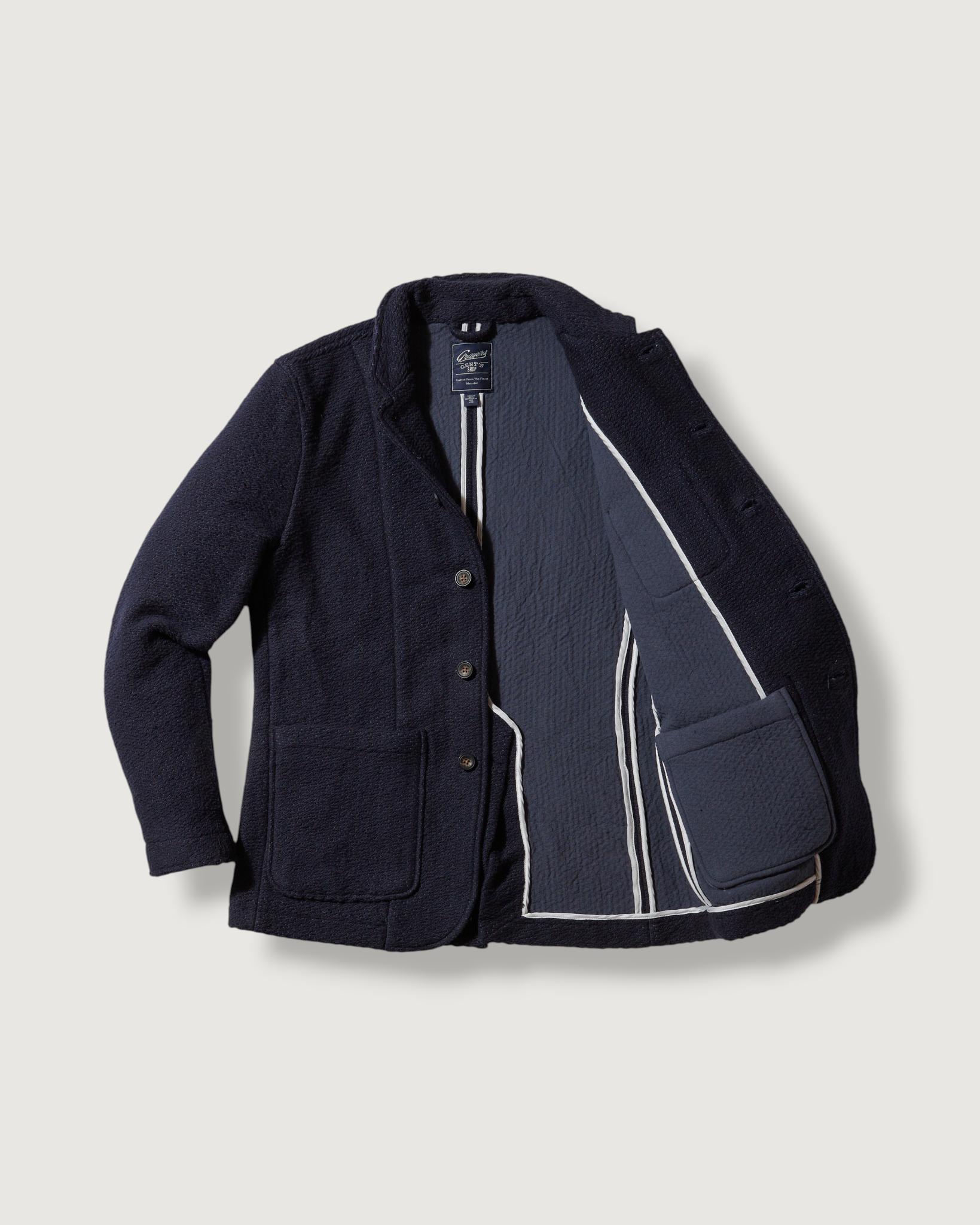 Burly Cotton Blazer- Navy Product Image