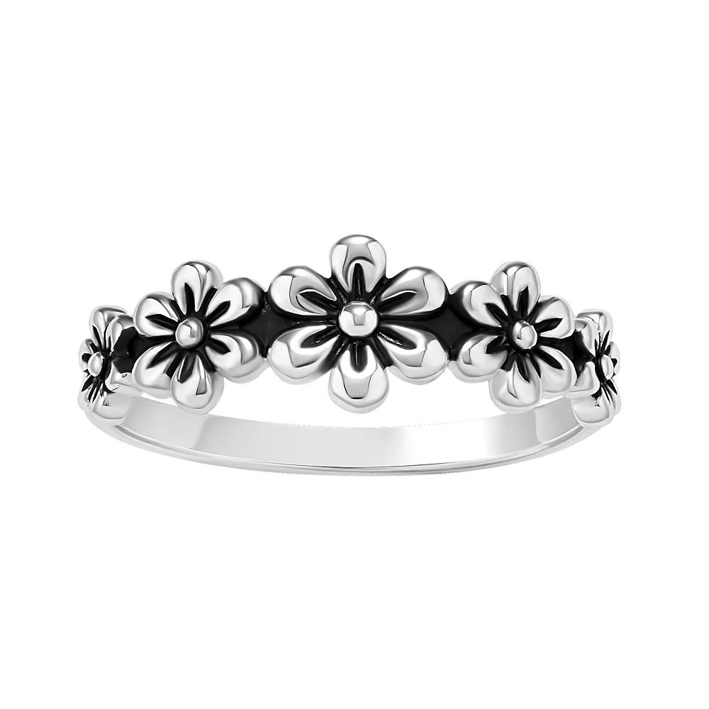 PRIMROSE Sterling Silver Flower Ring, Women's, Size: 6, Silvertone Product Image