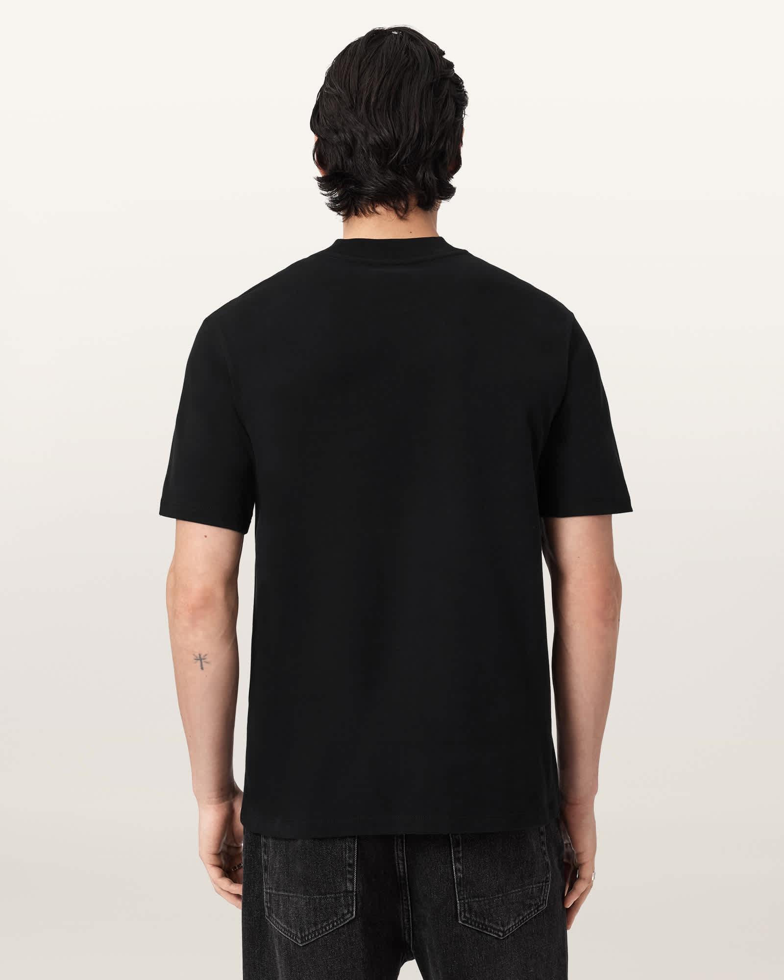 Xavier Cotton T-Shirt Jet Black | ALLSAINTS US Product Image