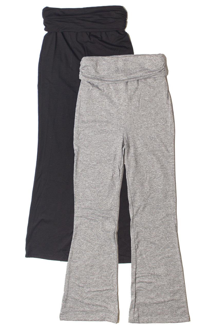 Fold Over Ruched Waistband Flare Leggings Product Image