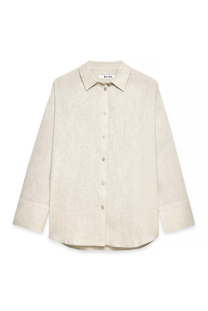 Oversized Linen Blend Shirt Product Image