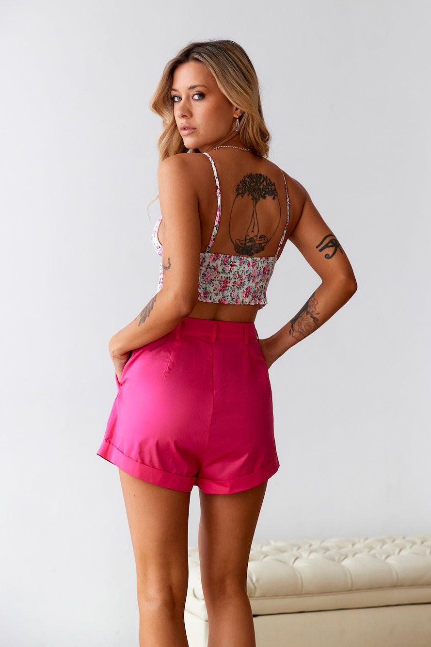 HELLO MOLLY Blooming Blossom Crop Top Pink Product Image