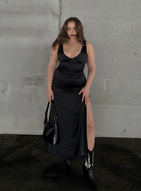 Lynsey Midi Dress Black Product Image